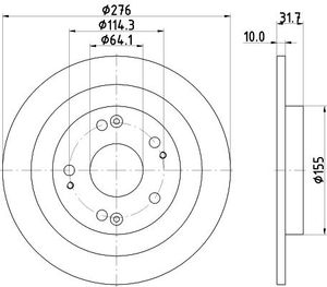 Remschijf Gecoat 55526PRO 8DD355118351