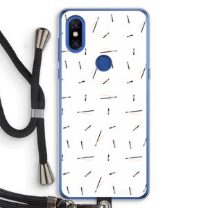 Hipster stripes: Xiaomi Mi Mix 3 Transparant Hoesje met koord
