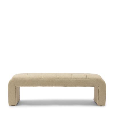 Rivièra Maison Eetkamerbank 'Brera' Bouclé, 160cm, kleur Natural Grey