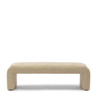 Rivièra Maison Eetkamerbank 'Brera' Bouclé, 160cm, kleur Natural Grey