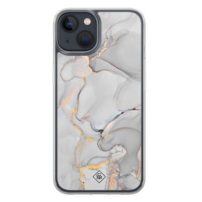 iPhone 13 mini hybride hoesje - Marmer grijs