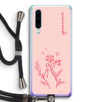 Giving Flowers: Huawei P30 Transparant Hoesje met koord