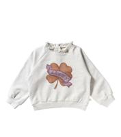 Your wishes winter sweater meisjes - beige - Melange - ruffle
