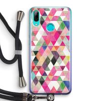 Gekleurde driehoekjes: Huawei P Smart (2019) Transparant Hoesje met koord