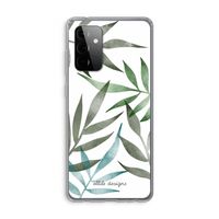 Tropical watercolor leaves: Samsung Galaxy A72 Transparant Hoesje