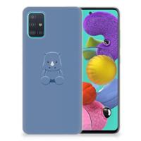 Samsung Galaxy A51 Telefoonhoesje met Naam Baby Rhino Samsung Galaxy A51 Telefoonhoesje met Naam Baby Rhino
