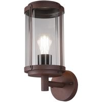 LED Tuinverlichting - Wandlamp - Buitenlamp - Trion Taniron - E27 Fitting - Spatwaterdicht IP44 - Roestkleur - Aluminium - thumbnail