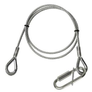 Adam Hall Safety 4mm 1m met schroefkarabijnhaak