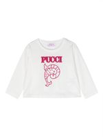 PUCCI Junior t-shirt à logo en tweed - Blanc