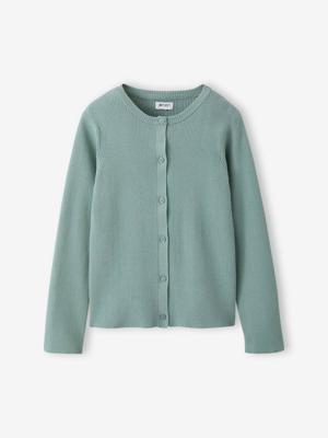 Vest meisje saliegroen