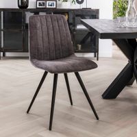 Eetkamerstoel 'Cora' Velvet, kleur Grijs