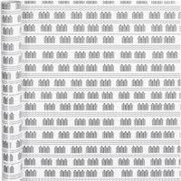 Creativ Company Inpakpapier, badhuis, b: 70 cm, 80 gr, zwart, wit, 4 m/ 1 rol