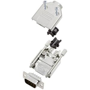 TRU COMPONENTS TCDTPKM9DBPK 7709588 D-sub male connectorset 180 ° Aantal polen: 9 Soldeerkelk 1 stuk(s)