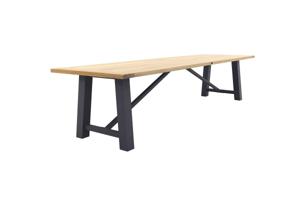 Keltex tuintafel - teak/aluminium - antraciet - 330x101 cm.