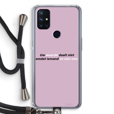 uw waarde daalt niet: OnePlus Nord N10 5G Transparant Hoesje met koord