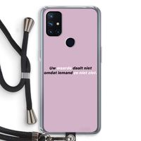 uw waarde daalt niet: OnePlus Nord N10 5G Transparant Hoesje met koord
