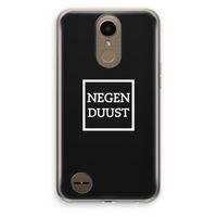 Negenduust black: LG K10 (2017) Transparant Hoesje