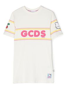 Gcds Kids robe à logo imprimé - Blanc