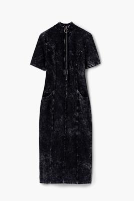 Denim midi-jurk - BLACK - L Denim midi-jurk - BLACK - L