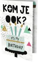 Uitnodiging cake 13.5x9cm | 6 stuks