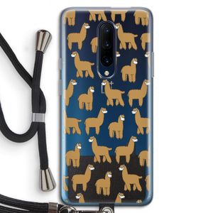 Alpacas: OnePlus 7 Pro Transparant Hoesje met koord