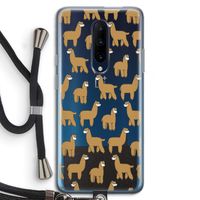 Alpacas: OnePlus 7 Pro Transparant Hoesje met koord