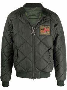 Barbour veste matelassée zippée à patch logo - Vert