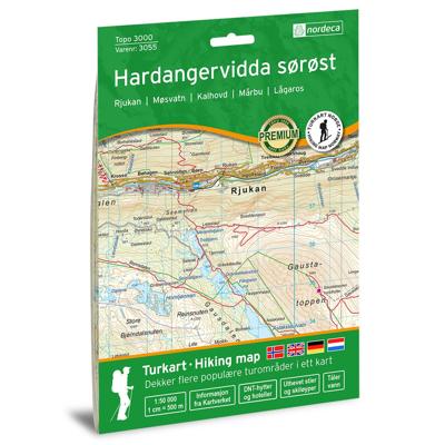 Wandelkaart 3055 Topo 3000 Hardangervidda sorost | Nordeca