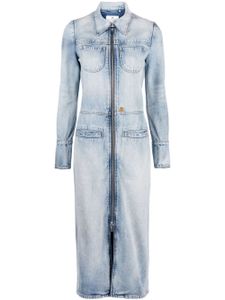 Courrèges veste en jean à coupe longue - Bleu