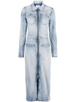 Courrèges veste en jean à coupe longue - Bleu - thumbnail