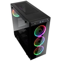 Kolink HORIZON Midi-tower PC-behuizing Zwart, RGB 4 voorgeïnstalleerde ventilators, Zijvenster, Stoffilter - thumbnail