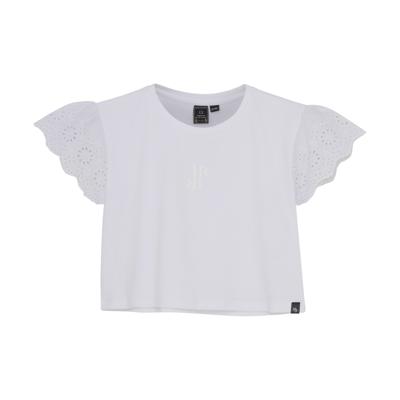 T-shirt Broderie Sleeve Bright White