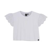 T-shirt Broderie Sleeve Bright White