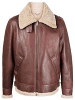 Golden Goose veste Sherling en cuir - Rouge