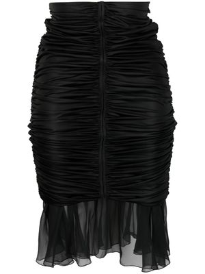 Blumarine jupe crayon à fronces - Noir
