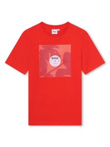 BOSS Kidswear t-shirt en coton à imprimé graphique - Rouge