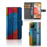 Samsung Galaxy A42 5G | Book Style Case | Wood Heart - Cadeau voor je Vriend