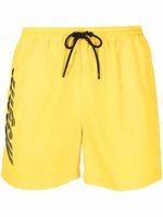 MSGM short de bain à logo imprimé - Jaune - thumbnail