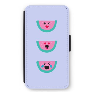 Smiley watermeloen: iPhone 12 mini Flip Hoesje