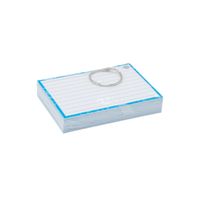 Flashcards A7 Blauw incl. clipring