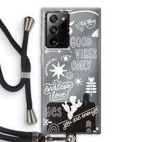 Good vibes: Samsung Galaxy Note 20 Ultra / Note 20 Ultra 5G Transparant Hoesje met koord