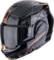 SCORPION EXO-Tech Evo Traveller, Systeemhelm, Zwart-Koper