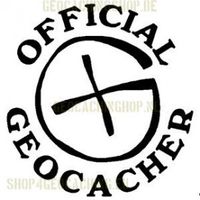 Official Geocacher Sticker 7,5 cm wit - thumbnail