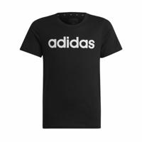T-Shirt met Korte Mouwen voor kinderen Adidas Essentils Logo Linear Zwart - Maat: 11-12 Jaar
