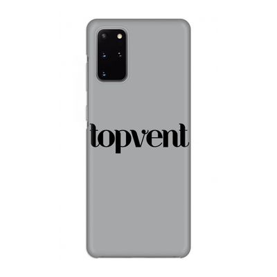 Topvent Grijs Zwart: Volledig geprint Samsung Galaxy S20 Plus Hoesje
