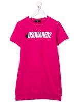 DSQUARED2 KIDS robe en coton à logo imprimé - Rose - thumbnail