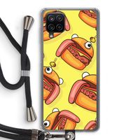 Hamburger: Samsung Galaxy A12 Transparant Hoesje met koord