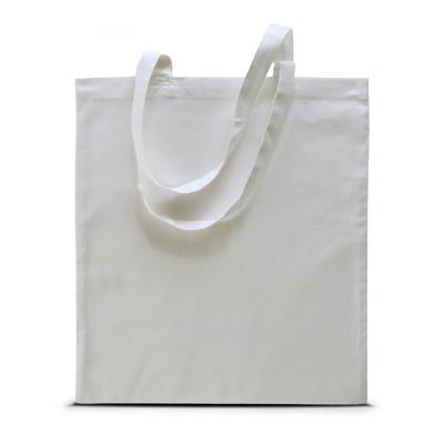 Shopper schoudertasje - wit - katoen - 38x42 cm - met hengels - 11 liter