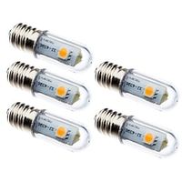 5 stuks 0.5 W LED-maïslampen 15 lm E14 T 3 LED-kralen SMD 5050 Decoratief Warm wit Wit 90-240 V / CE Lightinthebox - thumbnail