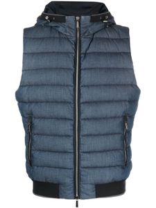 Moorer gilet à design matelassé - Bleu